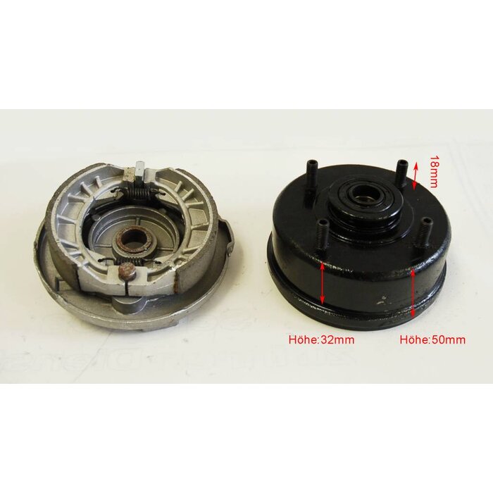 Actionbikes Bremstrommel vorne links komplett mit 4 Bolzen