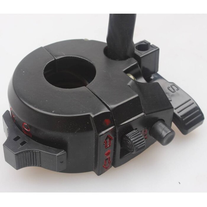 MXS Works Motorcyle Left Switch Assy W/ Choke Lever Aluminium 8 Wires Dirt Pit Bike