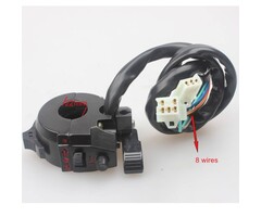 MXS Works Motorcyle Left Switch Assy W/ Choke Lever Aluminium 8 Wires Dirt Pit Bike