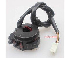 Wingsmoto Motorcyle Right Switch Assy Throttle Clamp Aluminium 5 Wires Dirt Pit Bike