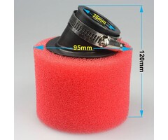 Wingsmoto 35mm Bent Foam Air Filter Cleaner for 50cc 70cc 90cc 110cc ATV Dirt Pit Bike