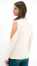 Witte Off shoulder Trui