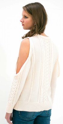 White Off Shoulder Knit