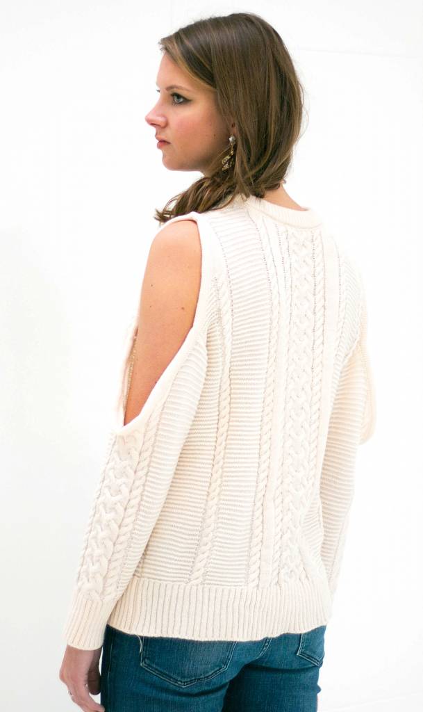 Witte Off shoulder Trui