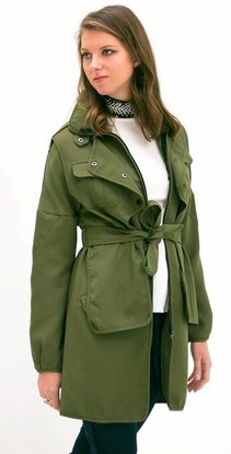 Khaki Green Trenchcoat