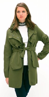 Khaki Green Trenchcoat