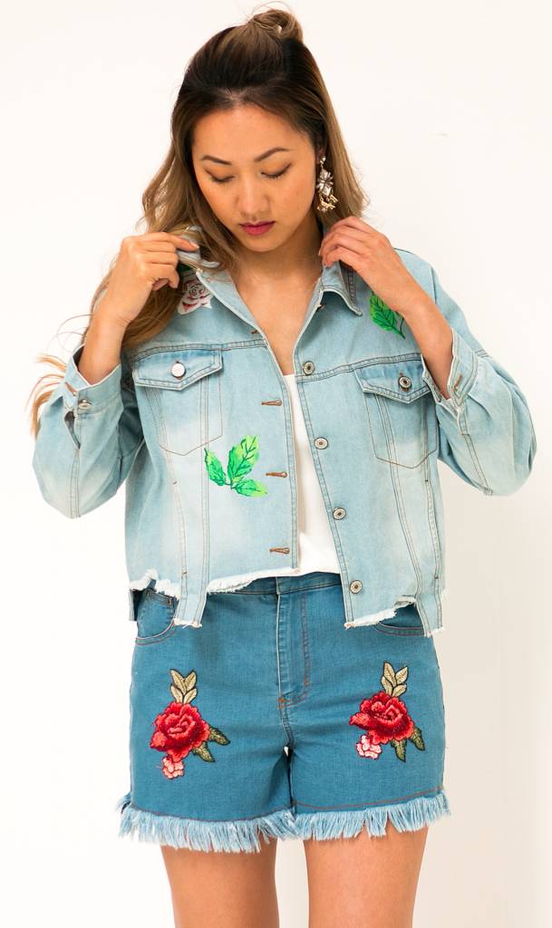 Denim Jacket floral