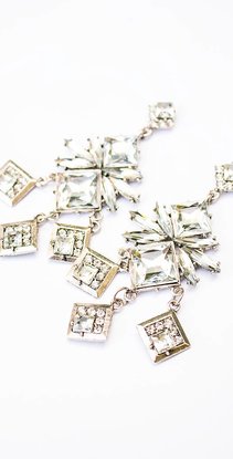 Silver Statement squares earrings