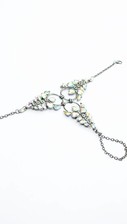 Bohemian silver statement anklet