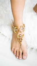 Bohemian golden statement anklet