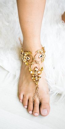 Bohemian gouden statement anklet