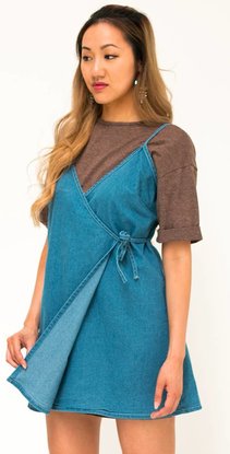 Denim Wrap Dress