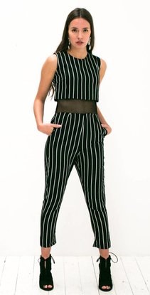 striped jumpsuit