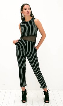 striped jumpsuit