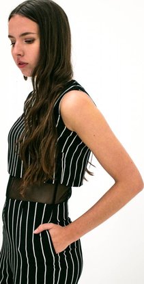 striped jumpsuit