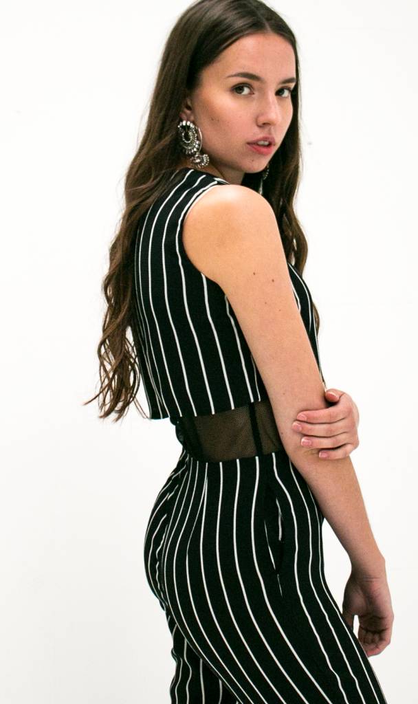 striped jumpsuit