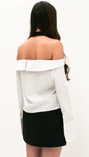 Off Shoulder White Blouse