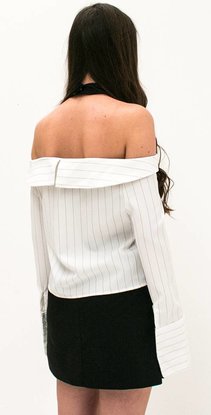 Off Shoulder White Blouse