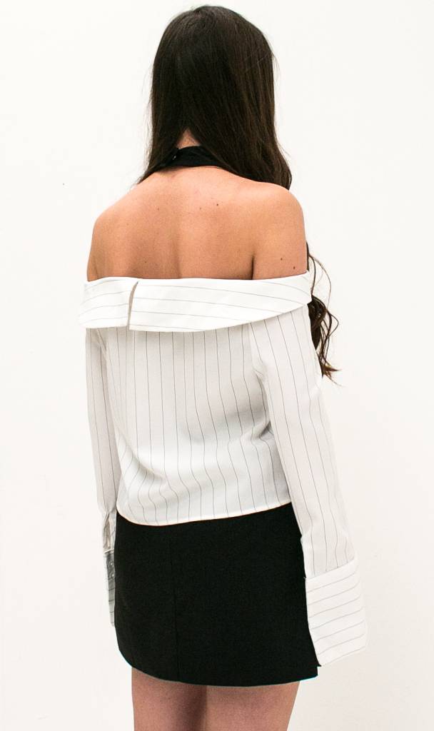 Off Shoulder White Blouse