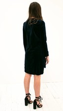 Navy Velvet Shift Dress