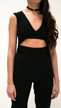 zwarte party jumpsuit