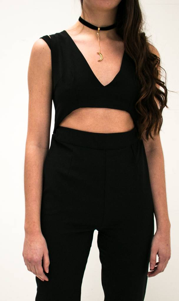 zwarte party jumpsuit