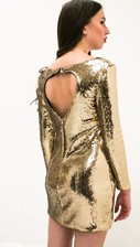 gold sequin dress