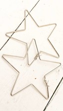 Silver Star Hoop Earrings