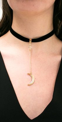 Velvet choker moon