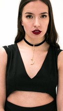 Velvet choker moon