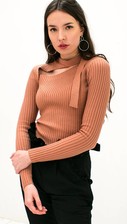 Pink Choker Buckle Top