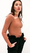 Pink Choker Buckle Top