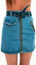 Denim Rok met Rits