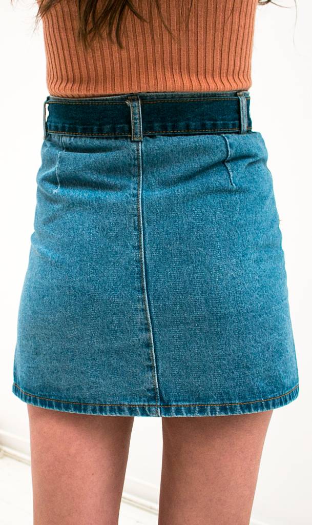 Denim Skirt With Zipper