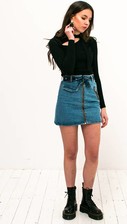 Black Choker Buckle Top