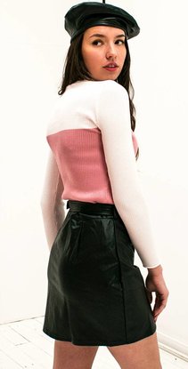 Contrast Top Pink