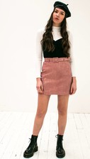 Pink Metallic Skirt