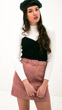 Pink Metallic Skirt