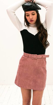 Pink Metallic Skirt