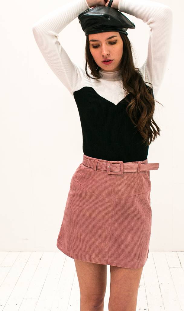 Pink Metallic Skirt