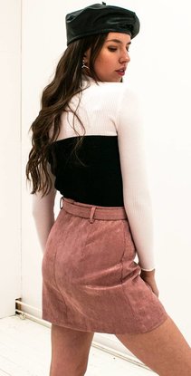 Pink Metallic Skirt