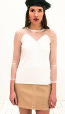 Witte Mesh Bustier Top