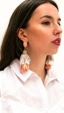 Pink Tassel Earrings