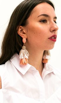 Pink Tassel Earrings