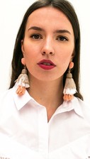 Pink Tassel Earrings