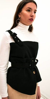 Contrast Top with Belt