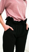 Black Ruffles Pants