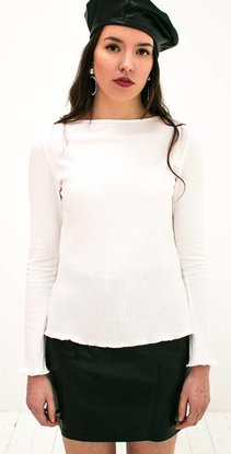 White Top with Ruffle
