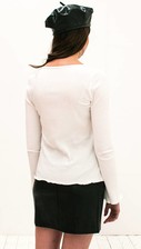 Witte top met ruffle rand