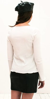 White Top with Ruffle